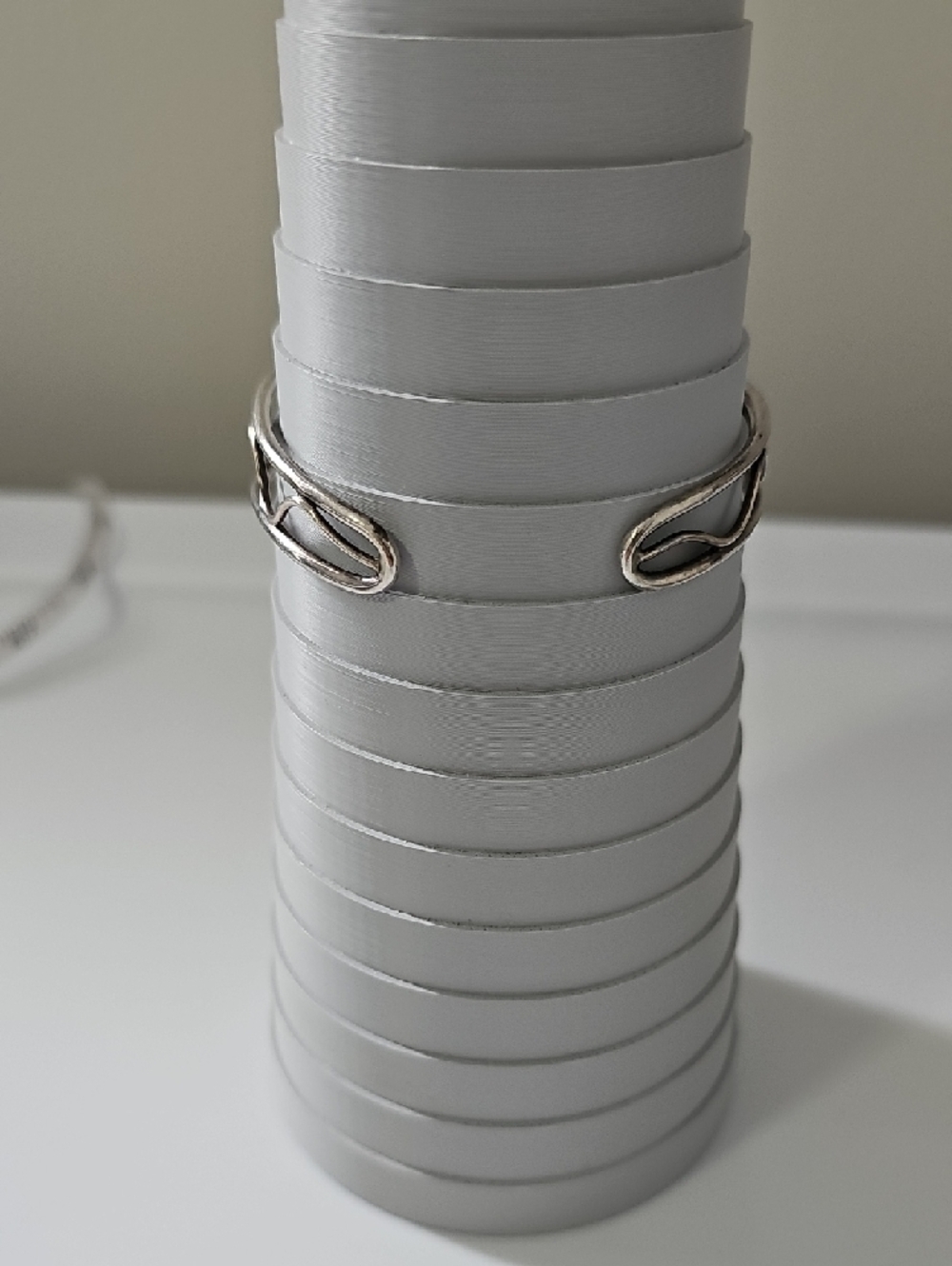 Sterling Silver Yellow Gemstone Open Cuff Bracelet - Picture 3 of 7